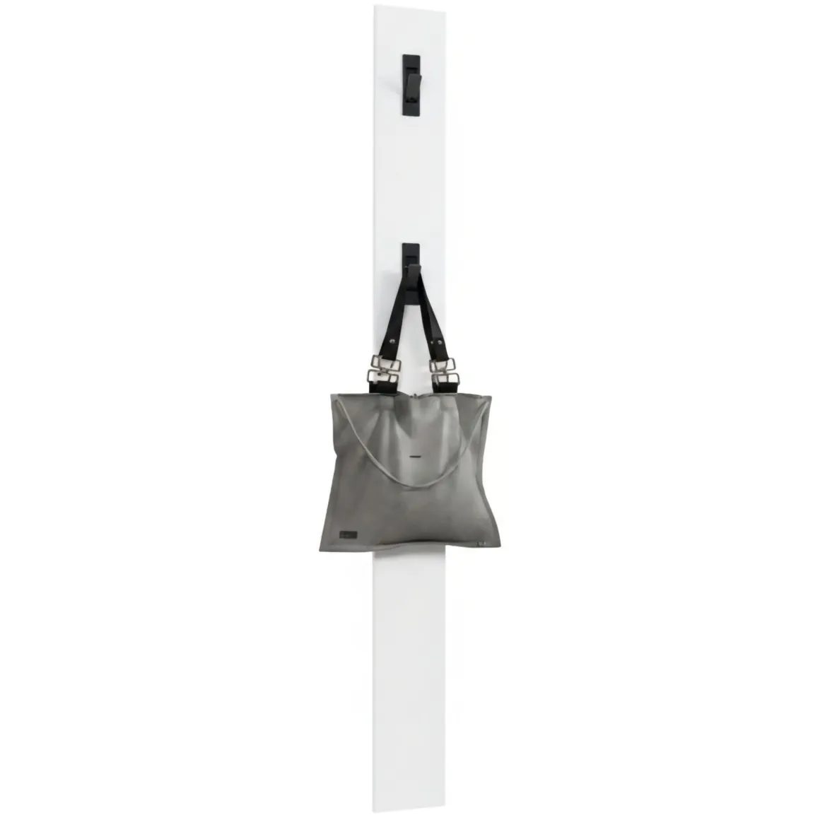 Pensile appendiabiti 15x170h cm 3 posti bianco lucido e antracite - Ascrea