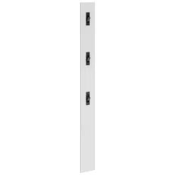 Pensile appendiabiti 15x170h cm 3 posti bianco lucido e antracite - Ascrea