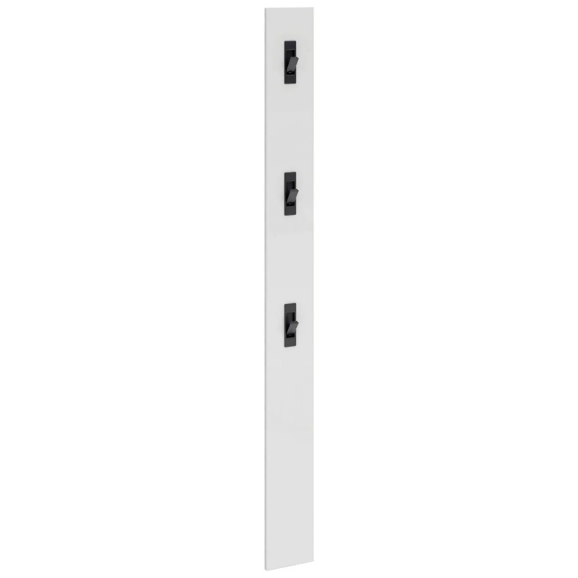 Pensile appendiabiti 15x170h cm 3 posti bianco lucido e antracite - Ascrea