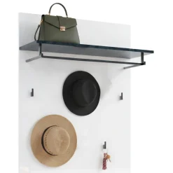 Attaccapanni > Dmora Pensile appendiabiti 84x28h cm 6 posti quercia - Terry Marrone Quercia