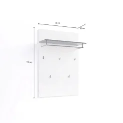 Attaccapanni > Dmora Pensile appendiabiti 84x28h cm 6 posti quercia - Terry Marrone Quercia