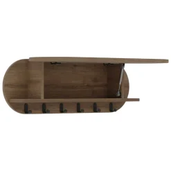 Attaccapanni > Dmora Pensile appendiabiti 84x28h cm 6 posti quercia - Terry Marrone Quercia