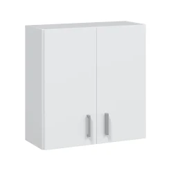 Cucina|Mobili Pensili > Dmora Pensile bagno 2 ante 60x60h cm - Mors Bianco