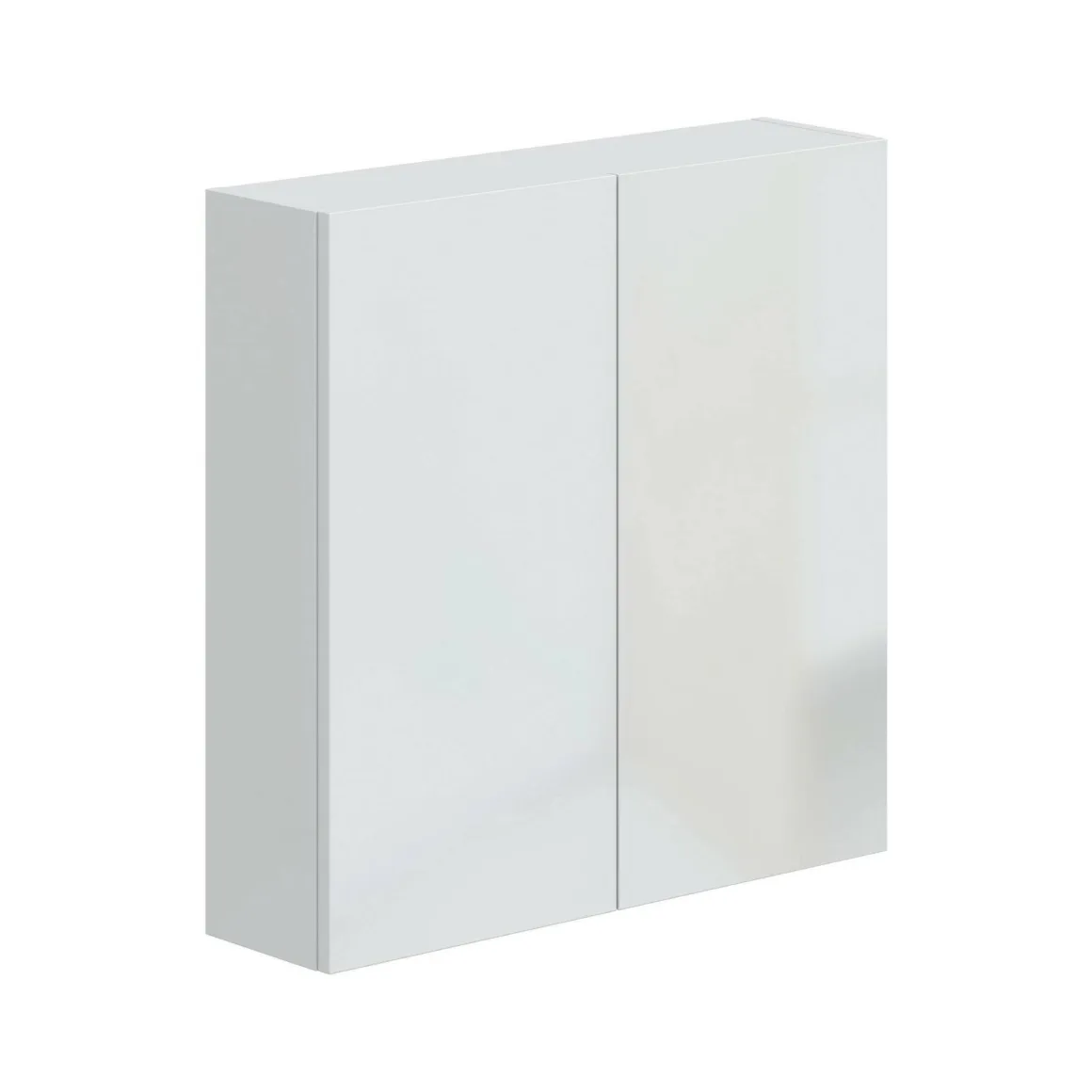 Cucina|Mobili Pensili > Dmora Pensile bagno 3 ante 90x66h cm bianco lucido e ardesia - Andras Grigio Ardesia, Bianco Lucido