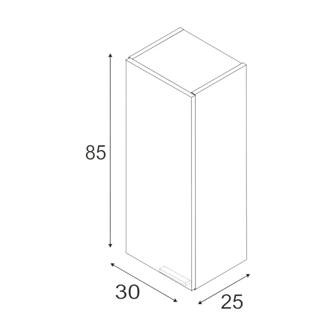 Pensile bagno modulabile 30x85h cm bianco lucido - Alcott