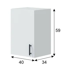 Mobili Dispensa > Dmora Pensile moderno modulabile 40x59h cm - Thyra Bianco