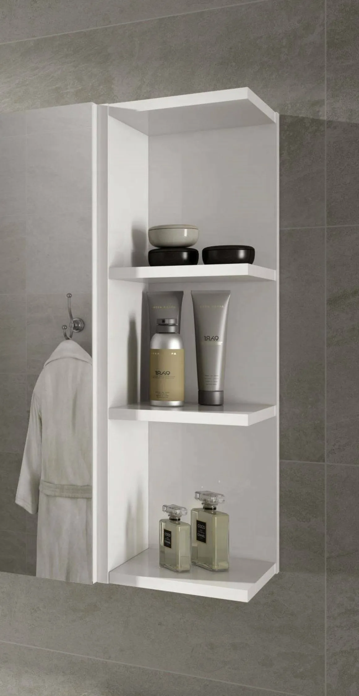 Pensile moderno 20x65h cm bianco - Alinka