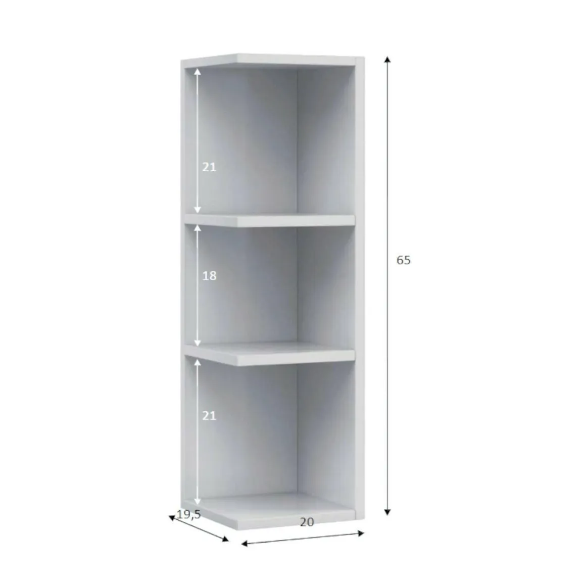 Pensile moderno 20x65h cm bianco - Alinka