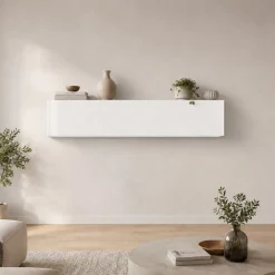 Cucina|Mobili Pensili > Dmora Pensile moderno 180x40h cm - Anette Bianco Lucido