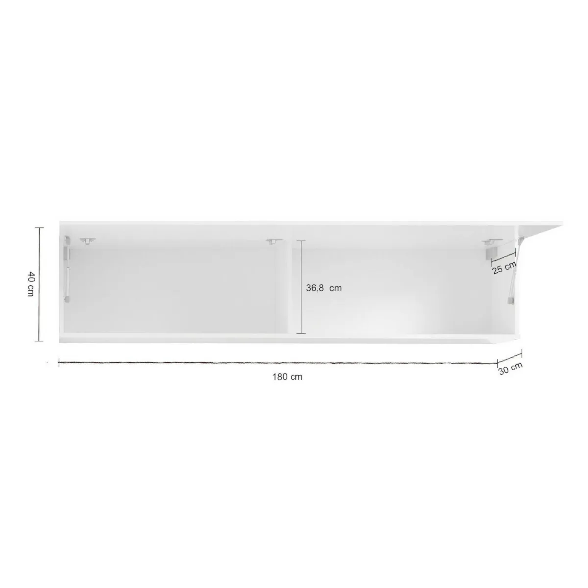Cucina|Mobili Pensili > Dmora Pensile moderno 180x40h cm - Anette Bianco Lucido