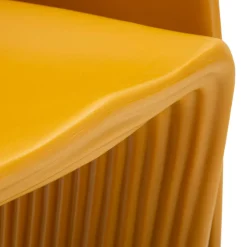 Poltrone > Dmora Poltrona Adatto per Indoor/outdoor Braccioli 59x79x68h cm, Altezza Seduta 45 cm - Galire Arancione Senape