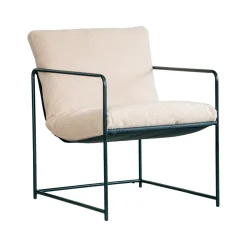 Poltrona Beige Braccioli Peso Supportato 120 kg 61x67x75h cm, Materiale Struttura in Metallo - Appare