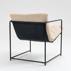 Poltrona Beige Braccioli Peso Supportato 120 kg 61x67x75h cm, Materiale Struttura in Metallo - Appare