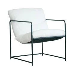 Poltrone|Poltroncine > Dmora Poltrona Braccioli Peso Supportato 120 kg 61x67x75h cm, Materiale Struttura in Metallo - Appare Bianco