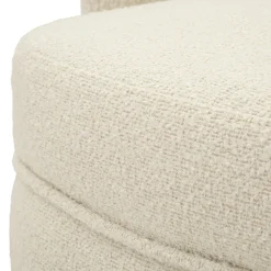 Poltrona Bianco Crema Nero Base Girevole Braccioli 70x72x75h cm, Materiale Struttura in Legno Nobilitato - Morond