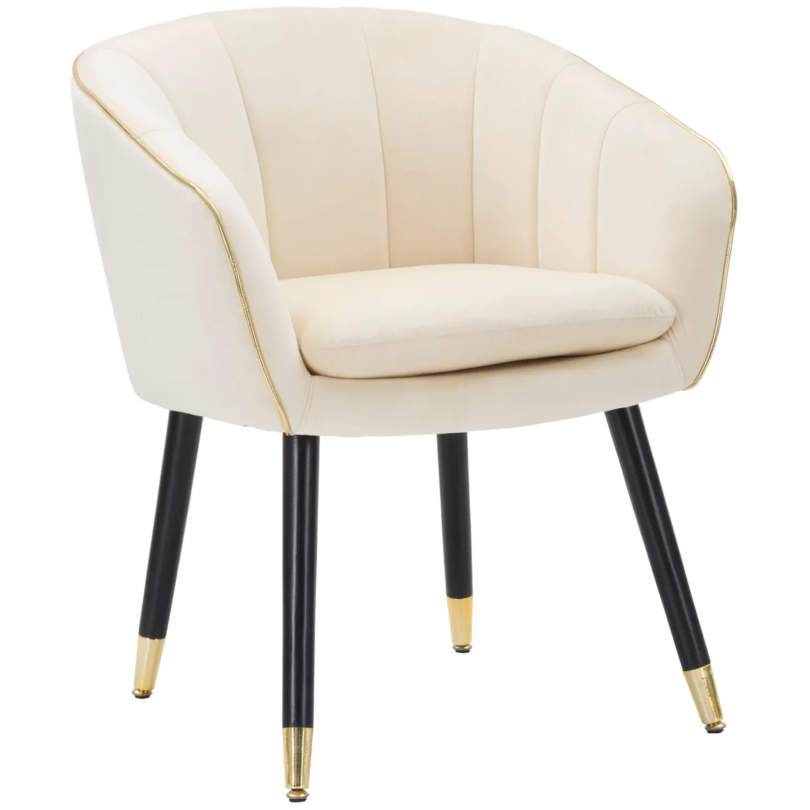 Poltrona Bianco oro Braccioli Materiale Struttura in Tessuto 62x58x78h cm, Colore Struttura oro - Cachi