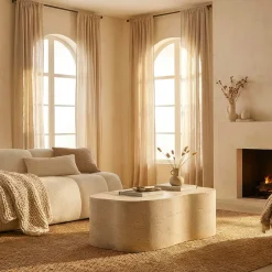 Poltrona Bianco Rivestimento in Tessuto Bouclè Braccioli 80x56x83h cm, Materiale Struttura in Tessuto - Nubra