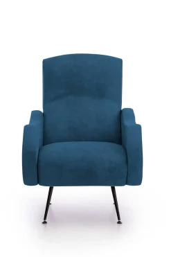 Poltrone|Poltrone Relax > Dmora Poltrona Braccioli Peso Supportato 90 kg 70x100x98h cm, Materiale Struttura in Legno Made in Italy - Lasnigo Blu