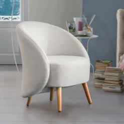 Poltrone|Poltroncine > Dmora Poltrona design in metallo e poliestere grigia - Alla Grigio