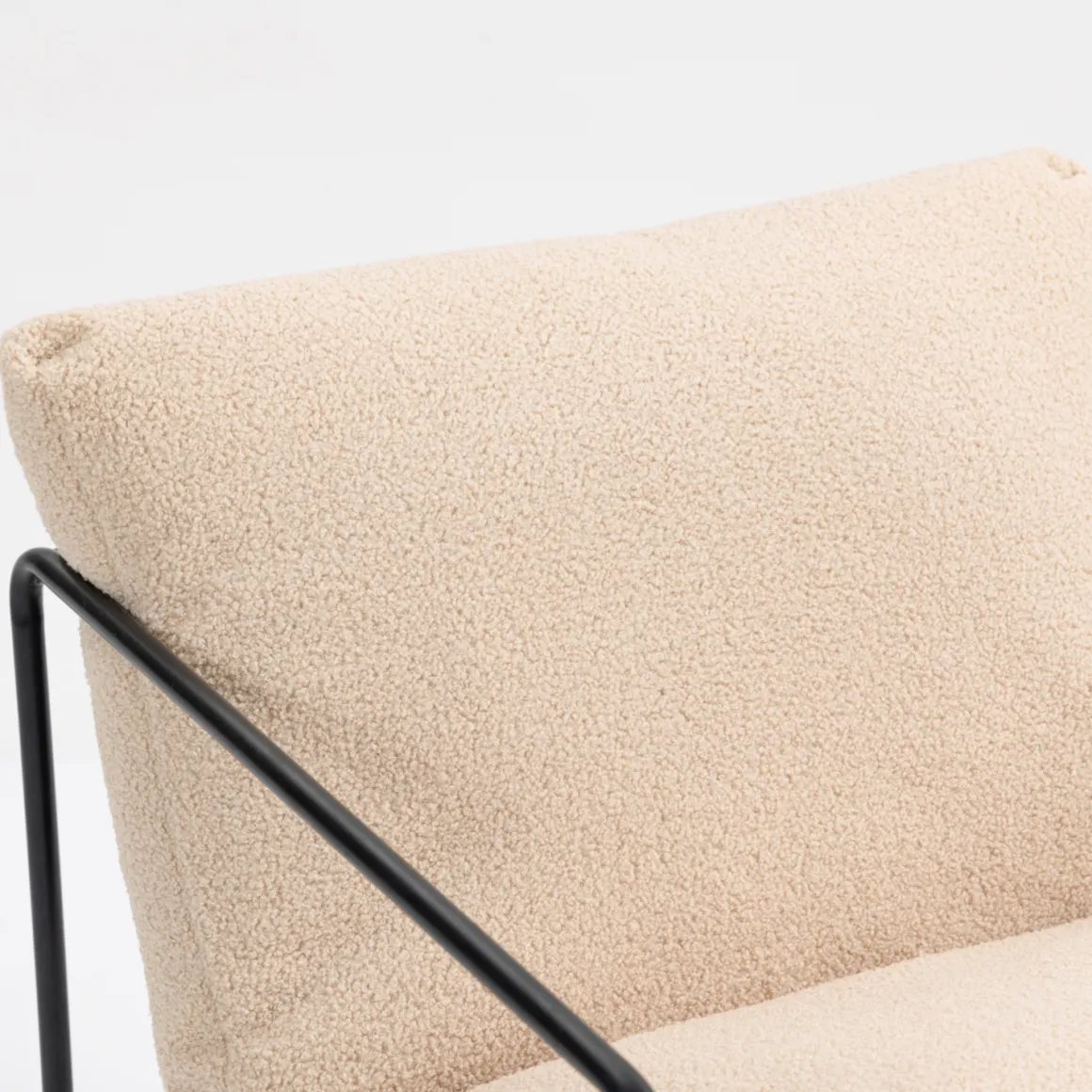 Salotto > Dmora Poltrona design in metallo e tessuto - Appare Bianco