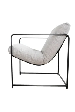 Salotto > Dmora Poltrona design in metallo e tessuto - Appare Marrone