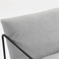 Salotto > Dmora Poltrona design in metallo e tessuto - Appare Marrone