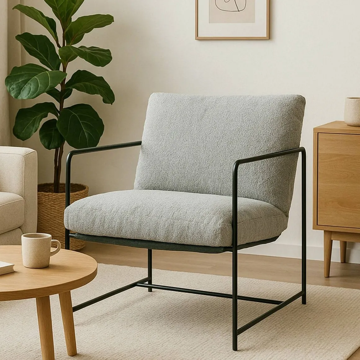 Poltrone|Poltrone Relax > Dmora Poltrona Braccioli Peso Supportato 90 kg 70x100x98h cm, Materiale Struttura in Legno Made in Italy - Lasnigo Grigio