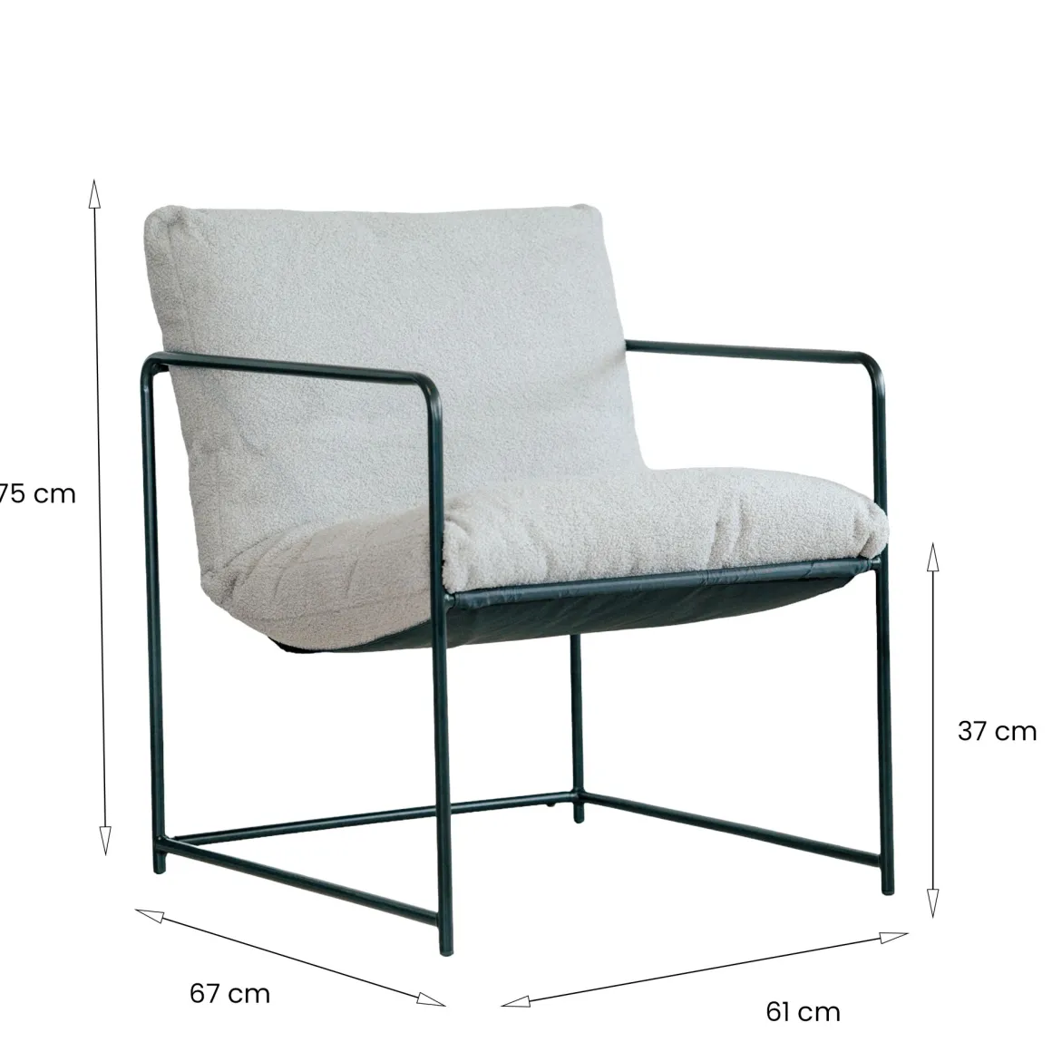 Poltrone|Poltrone Relax > Dmora Poltrona Braccioli Peso Supportato 90 kg 70x100x98h cm, Materiale Struttura in Legno Made in Italy - Lasnigo Grigio