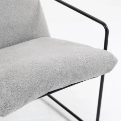Poltrona Grigio Braccioli Peso Supportato 120 kg 61x67x75h cm, Materiale Struttura in Metallo - Appare