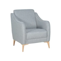 Poltrona Grigio Chiaro Marrone Rovere Braccioli, Peso Supportato 80 kg - Propata