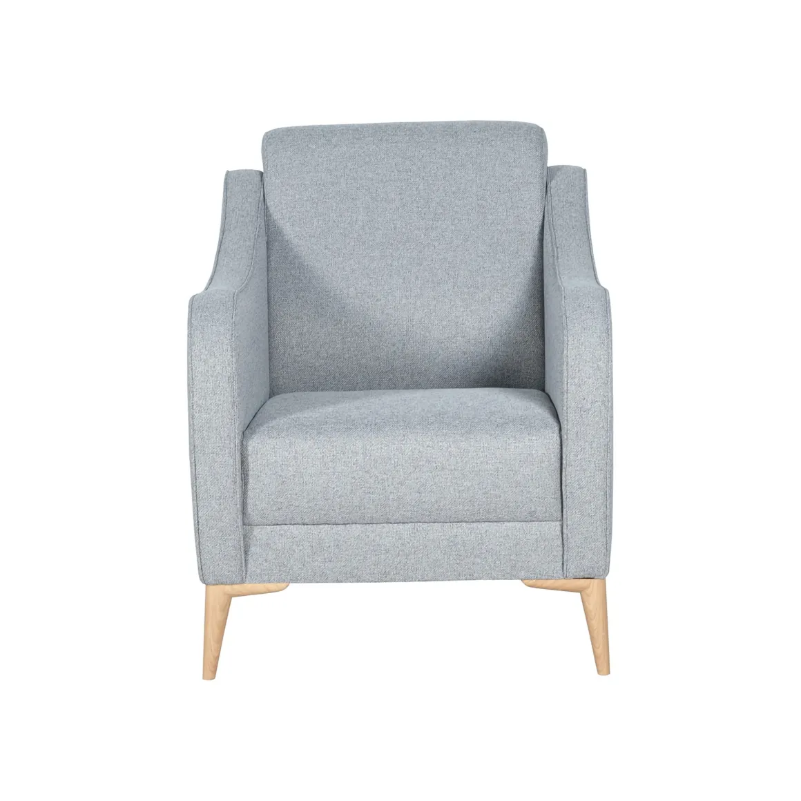 Poltrona Grigio Chiaro Marrone Rovere Braccioli, Peso Supportato 80 kg - Propata