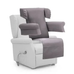 Poltrone|Poltrone Relax > Dmora Poltrona Sfoderabile Reclinabile 75x84x107h cm, Braccioli Made in Italy - Treia Grigio Chiaro