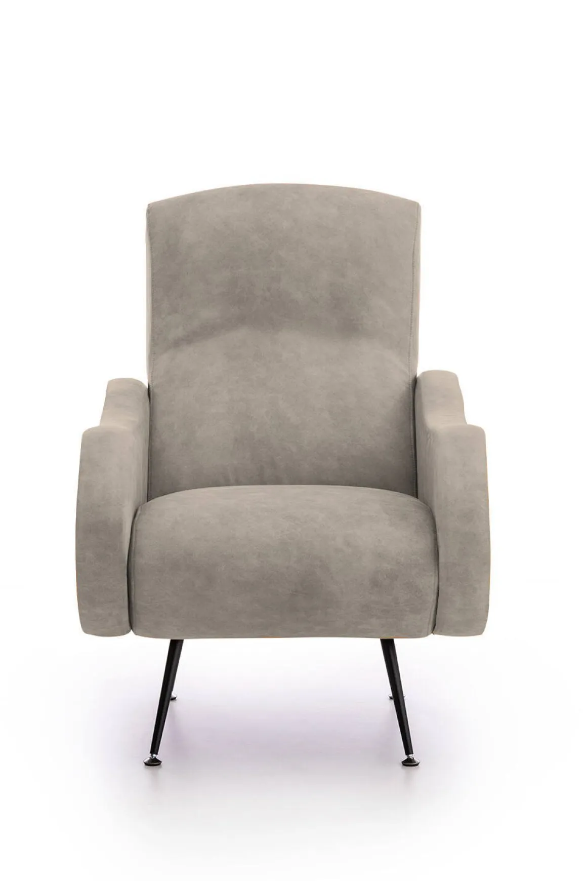 Poltrona Grigio Tortora Braccioli Peso Supportato 90 kg 70x100x98h cm, Materiale Struttura in Legno Made in Italy - Lasnigo