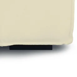 Poltrone|Poltroncine > Dmora Poltrona in legno massello e tessuto con braccioli - Leonia Beige