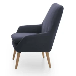 Poltrona in poliestere con braccioli blu - Anido