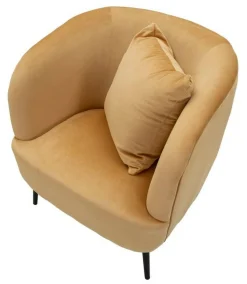 Poltrone|Poltroncine > Dmora Poltrona in poliestere con braccioli marrone e nera - Landi Nero, Marrone
