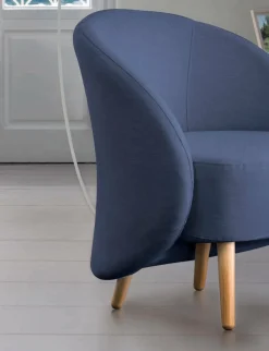 Poltrone|Poltroncine > Dmora Poltrona in tessuto - Alla Blu