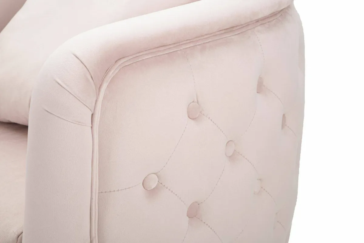 Poltrone|Poltroncine > Dmora Poltrona in tessuto con braccioli - Prampolini Rosa