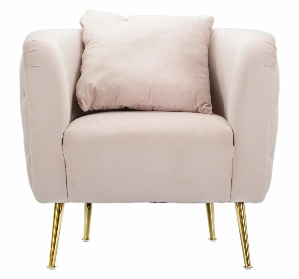 Poltrone|Poltroncine > Dmora Poltrona in tessuto con braccioli - Prampolini Rosa