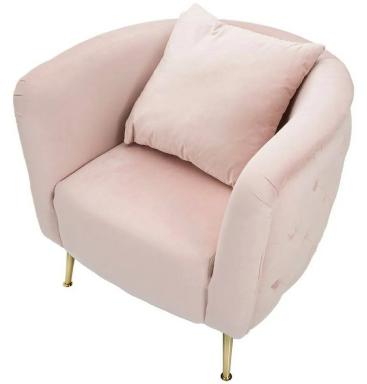 Poltrone|Poltroncine > Dmora Poltrona in tessuto con braccioli - Prampolini Rosa