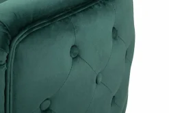 Poltrona in tessuto con braccioli verde - Prampolini