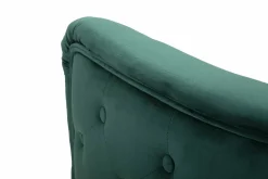 Poltrona in tessuto con braccioli verde - Prampolini