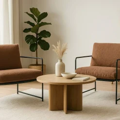 Poltrona Marrone Braccioli Peso Supportato 120 kg 61x67x75h cm, Materiale Struttura in Metallo - Appare
