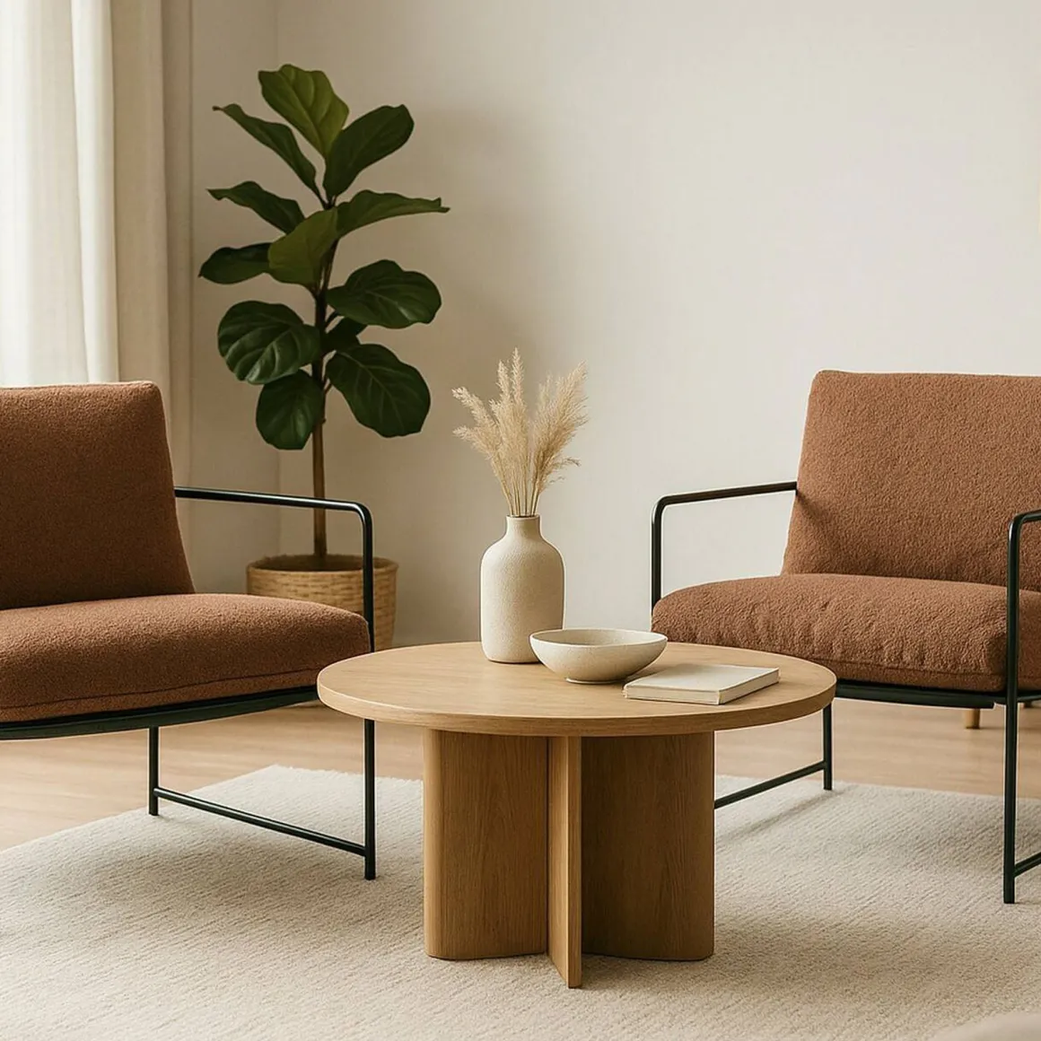 Poltrona Marrone Braccioli Peso Supportato 120 kg 61x67x75h cm, Materiale Struttura in Metallo - Appare