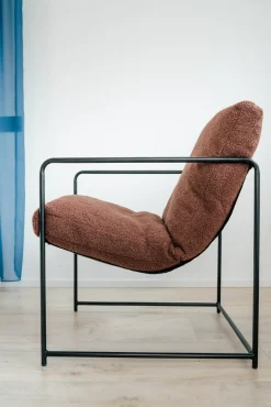 Poltrona Marrone Braccioli Peso Supportato 120 kg 61x67x75h cm, Materiale Struttura in Metallo - Appare