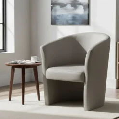 Poltrone|Poltroncine > Dmora Poltrona moderna in ecopelle con braccioli nera - Ago Nero