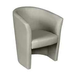 Poltrone|Poltroncine > Dmora Poltrona moderna in ecopelle con braccioli nera - Ago Nero