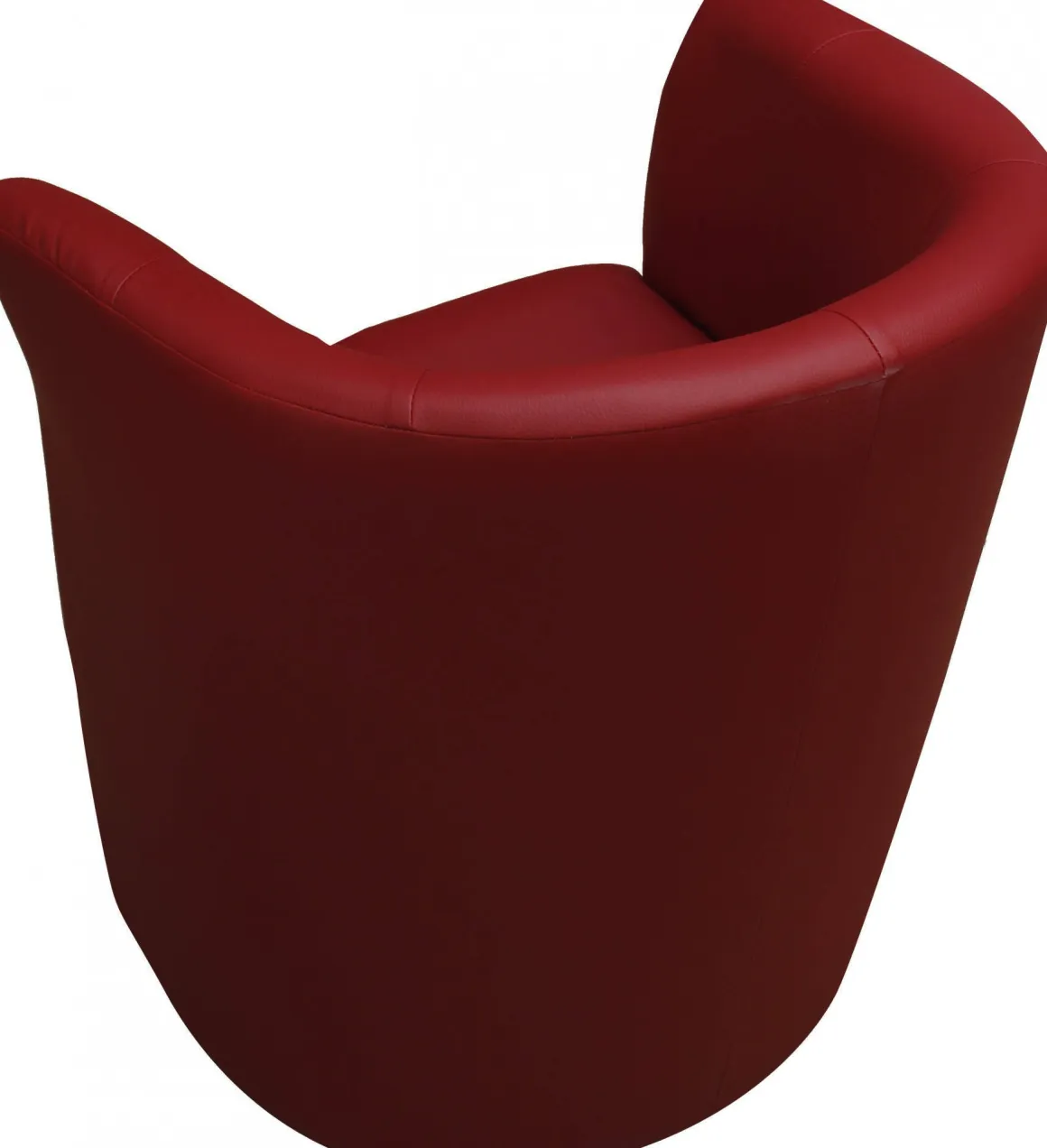 Poltrona moderna in ecopelle con braccioli rossa - Ago