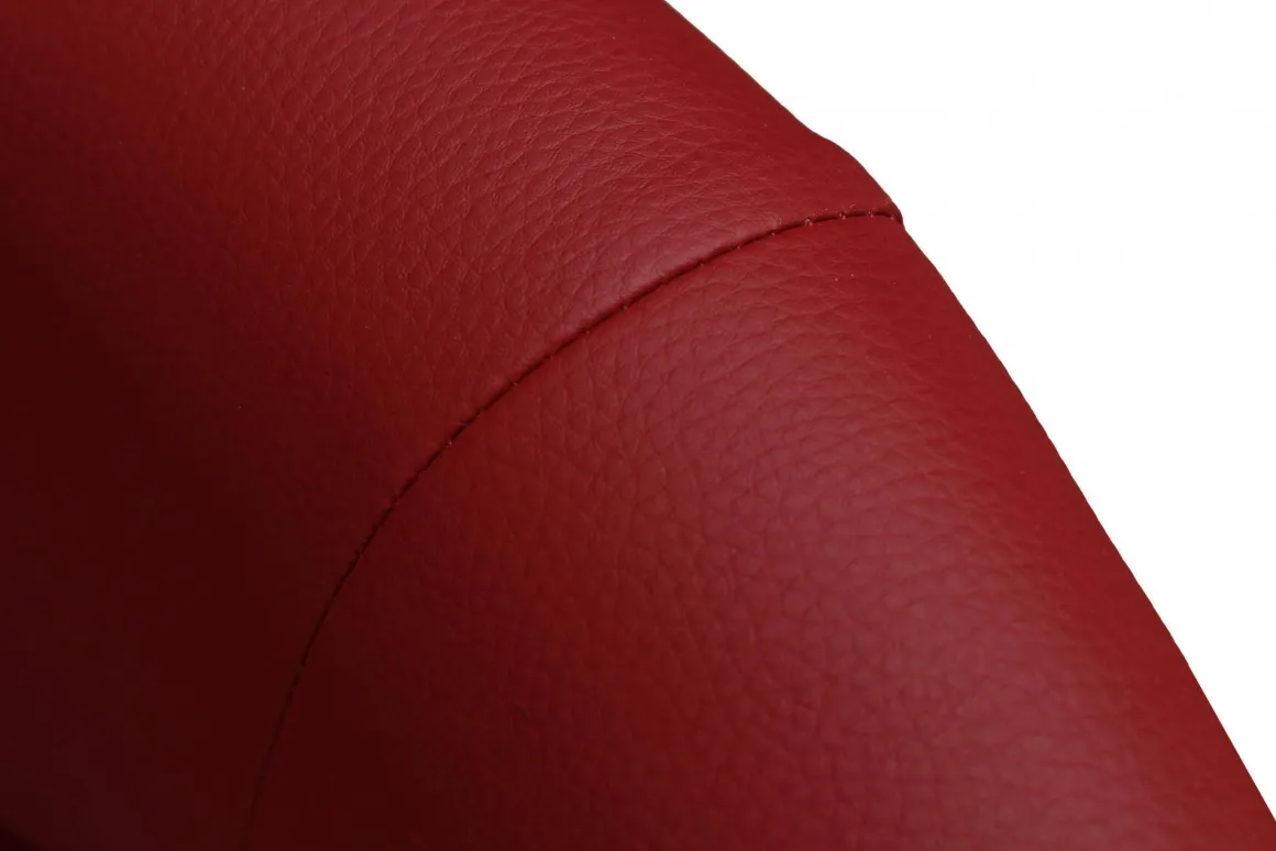 Poltrona moderna in ecopelle con braccioli rossa - Ago
