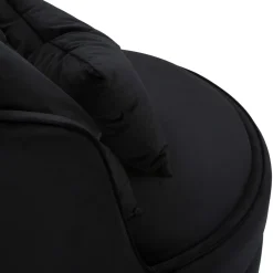 Poltrona Nero oro con Cuscini Materiale Struttura in Legno Nobilitato 84x84x72h cm, Materiale Struttura in Tessuto - Palang
